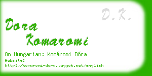 dora komaromi business card